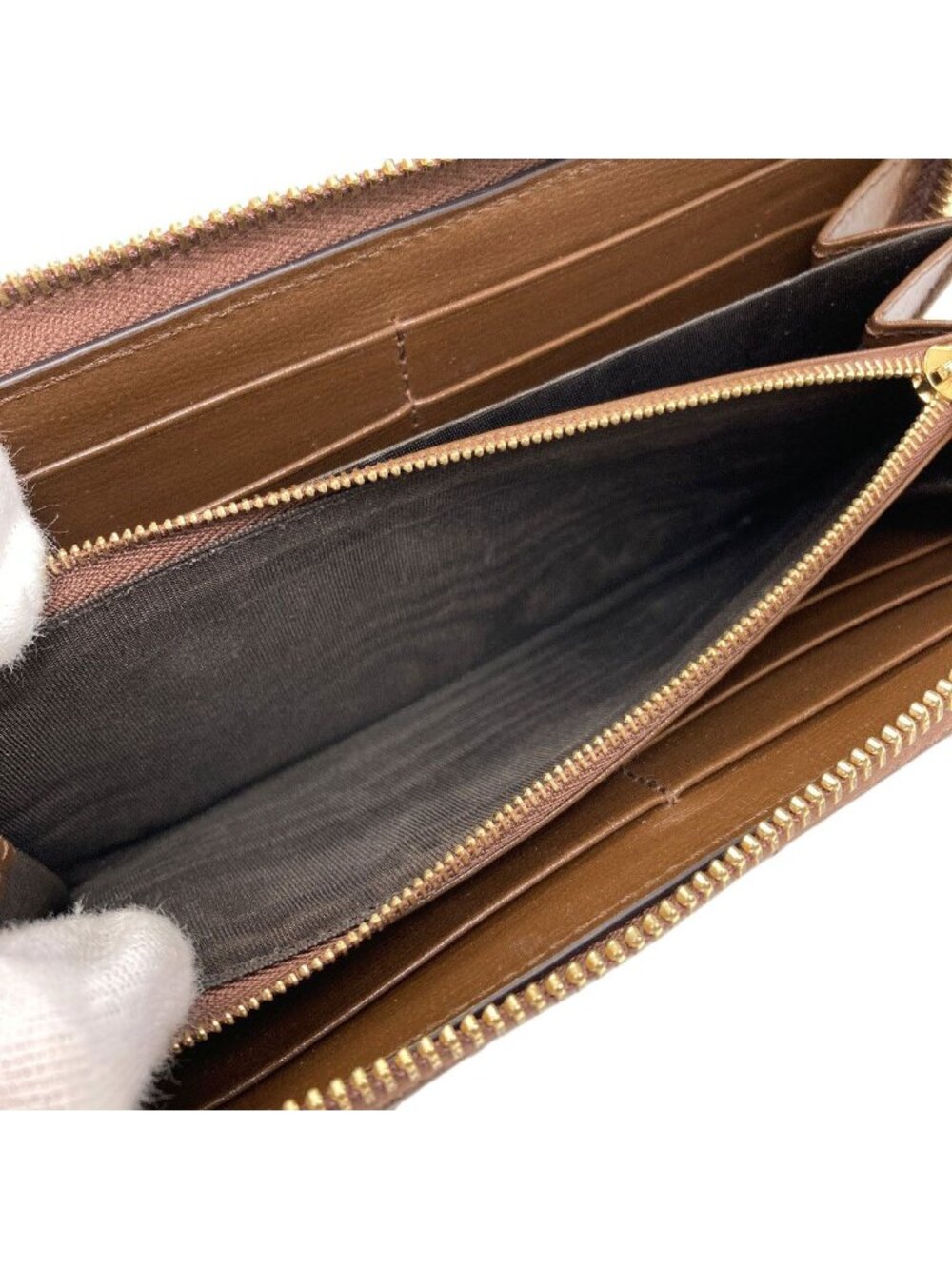 Gucci Zip Around Horsebit GG Supreme Wallet - Picture 5 of 12